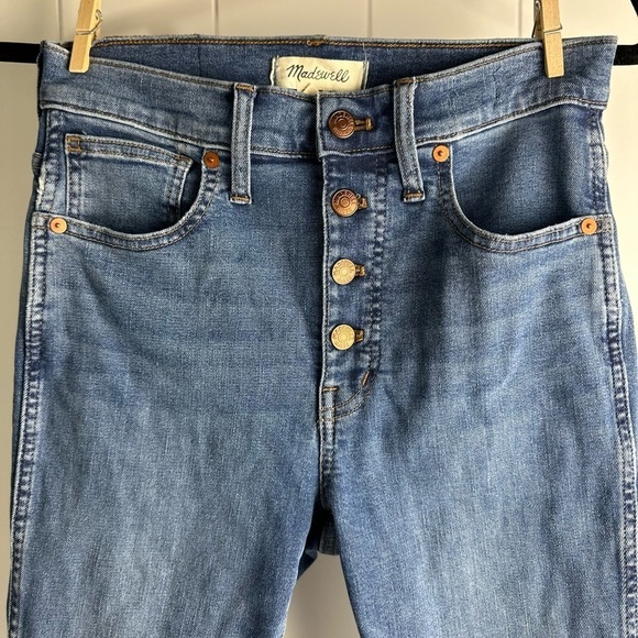 High-Rise Button-Fly Blue Jeans - Picture 3 of 5